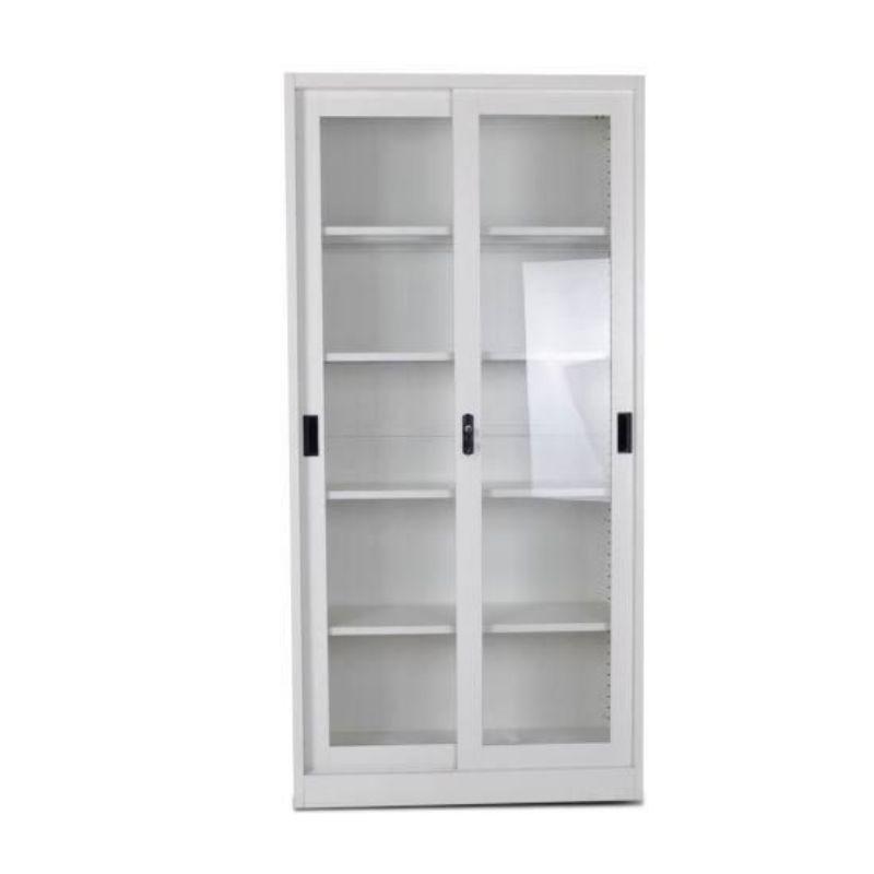 Lemari Arsip 2 pintu Sleding kaca / Lemari Arsip 2 pintu Buka kaca