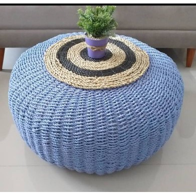 BANTAL BULAT ANYAMAN / BANTAL POUFE BANTAL SOFA / BANTAL HIAS / SEAGRASS / ENCENG GONDOK TANGAN 1