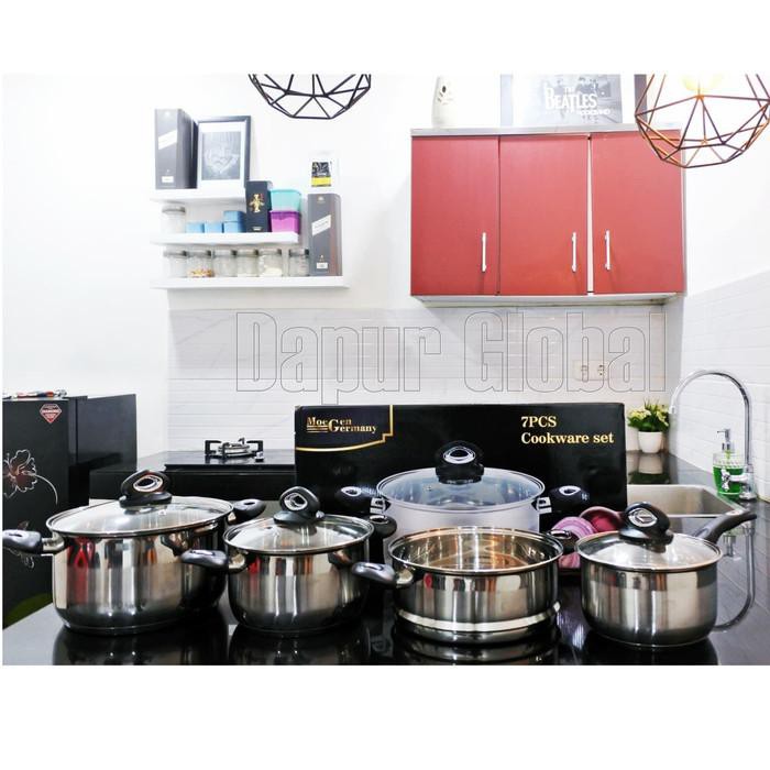 Promo 7 pcs moegen stainless steel original / panci set Kece