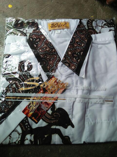 Kenongo Kemeja Hem Pendek Padi Pekalongan M L Xl Murah Keren Batik