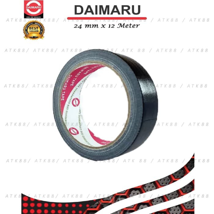 Lakban Hitam Kain Daimaru 1 Inch / 24 Mm X 12 M | Shopee Indonesia