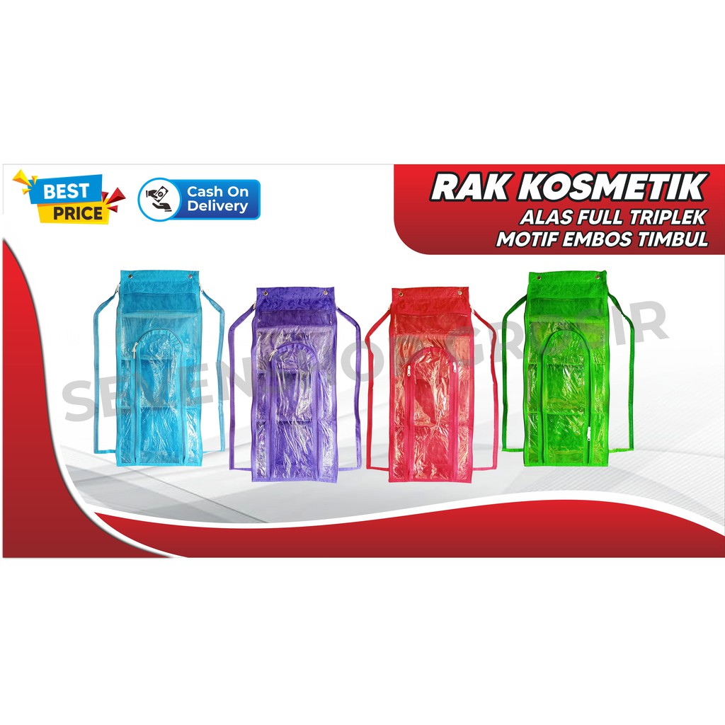 rak kosmetik serbaguna polos embos