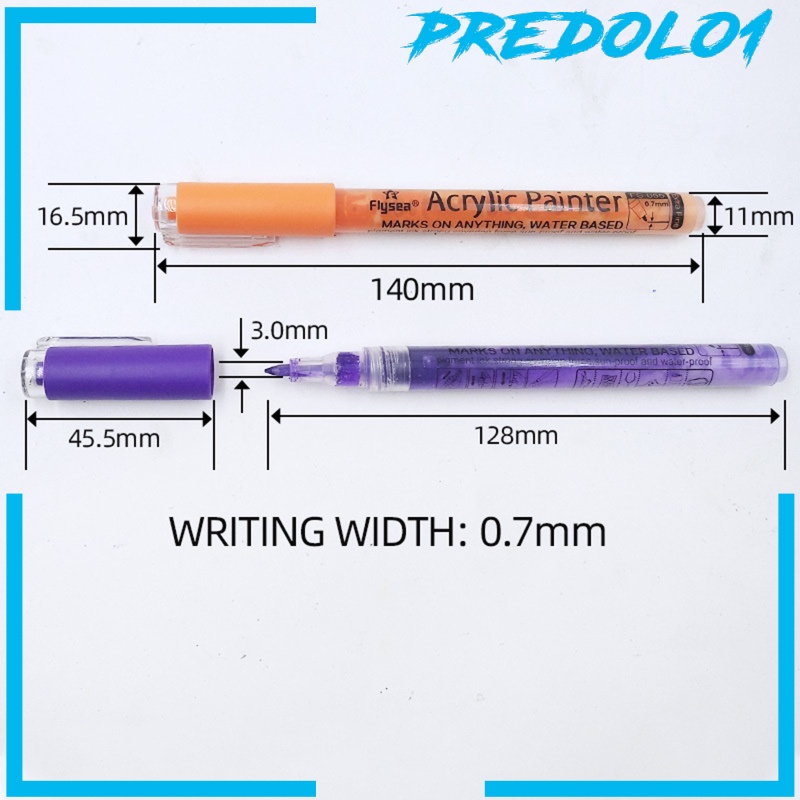 [PREDOLO1] 28pcs Acrylic Paint Marker Pens Craft Rock Painting Water Based Marker Pen