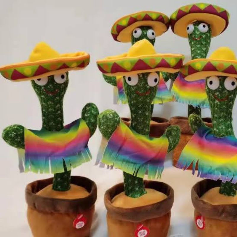 Boneka Kaktus Goyang Bersuara Mainan Dancing Cactus Talking Toys