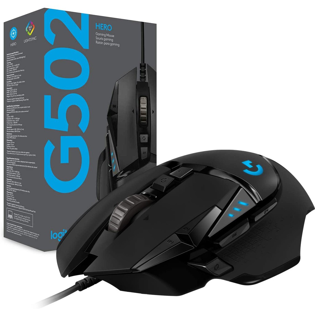 LOGITECH MOUSE G502 HERO HIGH PERFORMANCE GAMING MOUSE