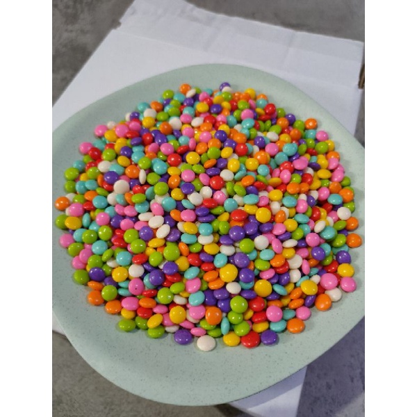 ELMER CHOCO CHIP COLOURED PELANGI HALF ROUND SETENGAH BULAT 500 Gr