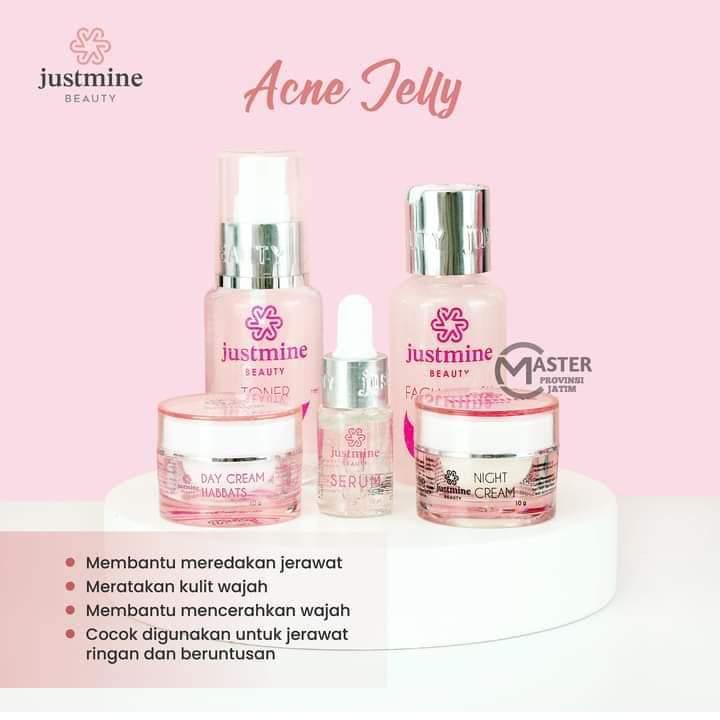 JUSTMINE Glowing Beauty Skincare Bpom Paket Glowing Acne Jelly Acne More Removespot | Skin Care