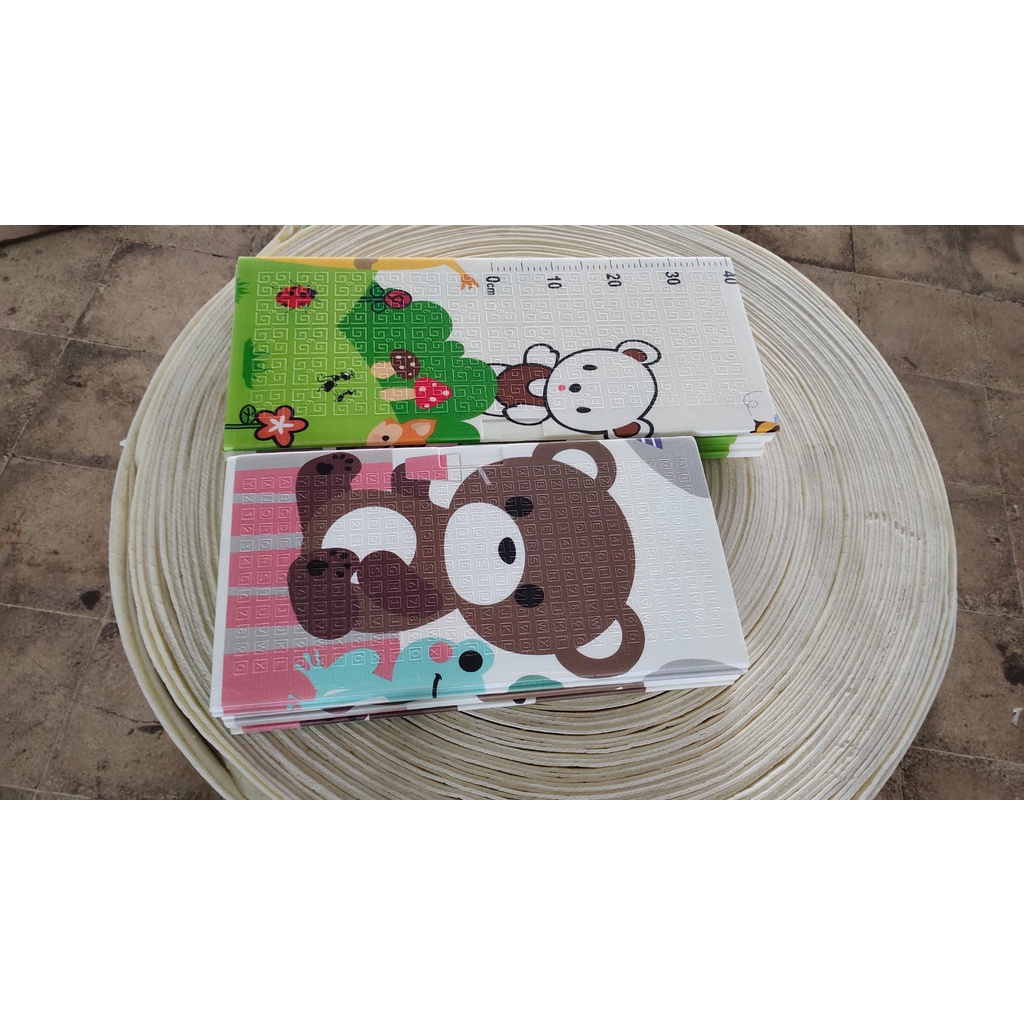 Matras lipat motif / Playmat bayi lucu / Matras yoga / Matras kebugaran bolak-balik PREMIUM termurah