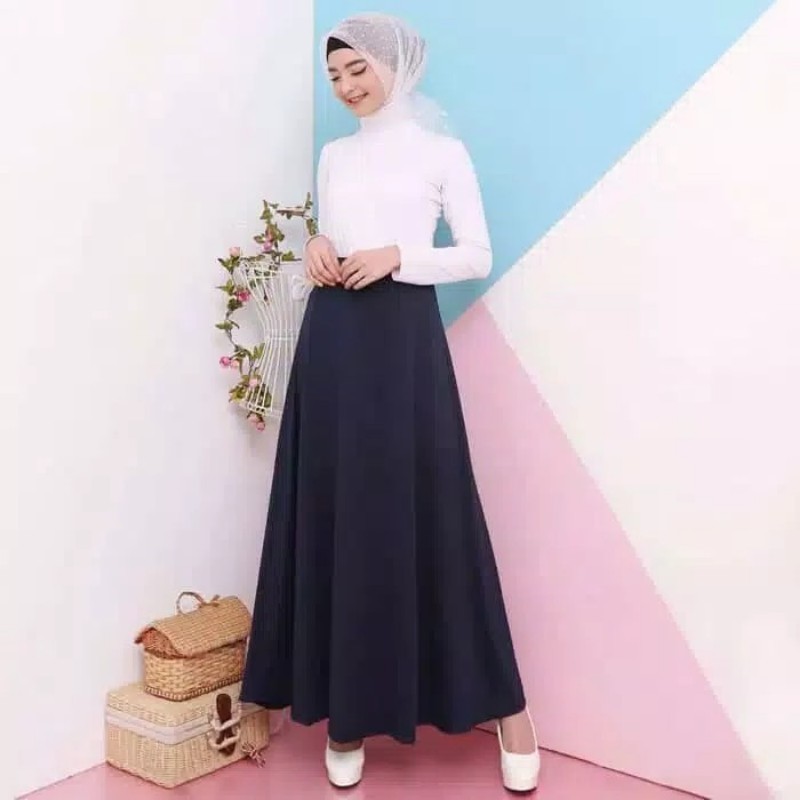 ROK PANJANG SPANDEK JERSEY JUMBO WANITA BISA COD