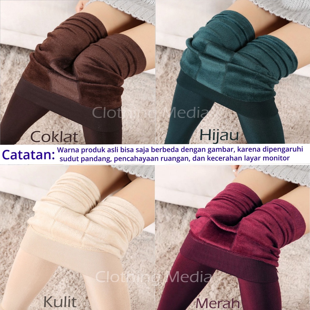 Legging Tebal Thermal Tights Celana Pantyhose Footless Musim Dingin Hangat