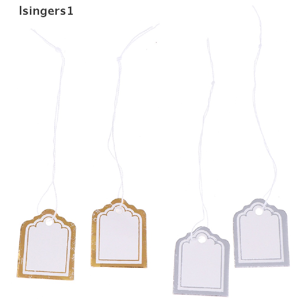 (lsingers1) 200pcs / Set Label Harga Warna Gold Untuk Perhiasan