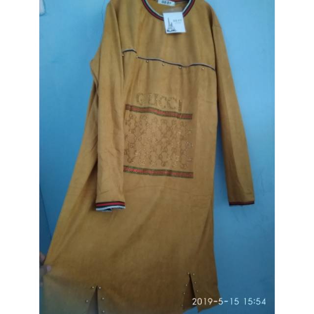 long tunik suede import