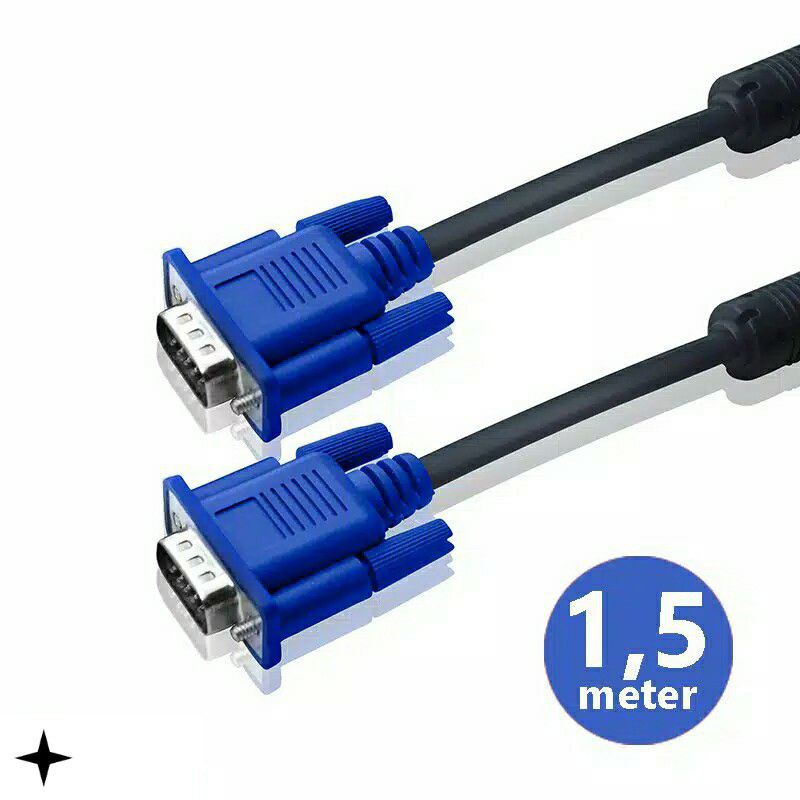 KABEL VGA TO VGA 1.5M HIGH QUALITY / VGA 1.5 METER  VGA 1.5 M male to male