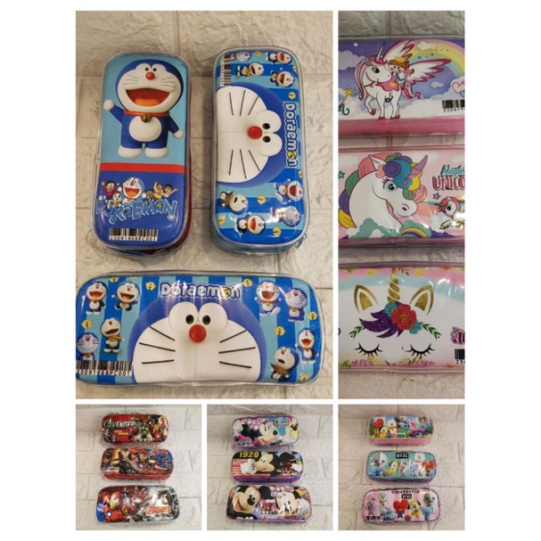 

TEMPAT PINSIL BAHAN MIKA KARAKTER DORAEMON,BTS,AVENGERS, UNICORN, MICKEY
