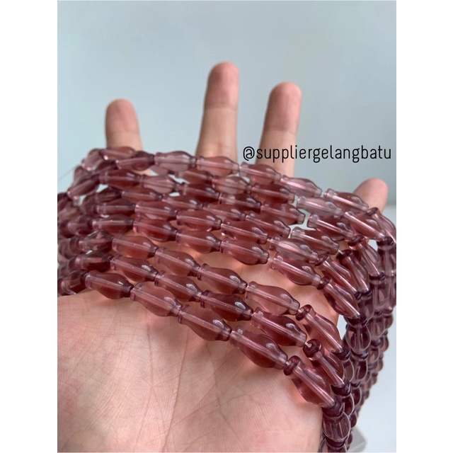 manik ujung kepala tasbih GUCI AMETHYST aksesoris kalung gelang 8mm