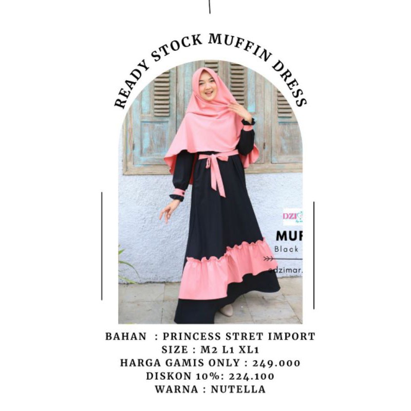 READY STOCK MUFFIN DRESS BY DZIMAR
