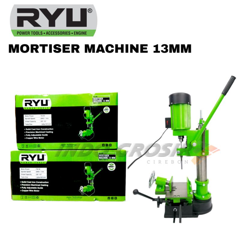 RYU Mesin Bor Bobok Pahat Kayu Tenon Wood Chisel Mortiser 13mm Bergaransi Ryu Mortiser Machine RMM 13 Mm