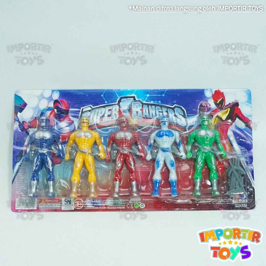 Power Rangers Set Hero Super Rangers Mainan Anak Lengkap Aneka Warna Keren