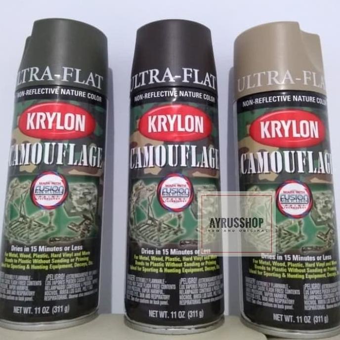 KRYLON Cat Semprot Motif Army Camouflage-Kamuflase Flat Doff