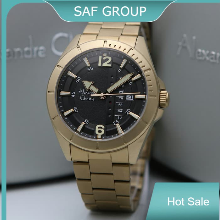 JAM TANGAN PRIA ALEXANDRE CHRISTIE AC 6535 AC6535 SOFT GOLD ORIGINAL by plp