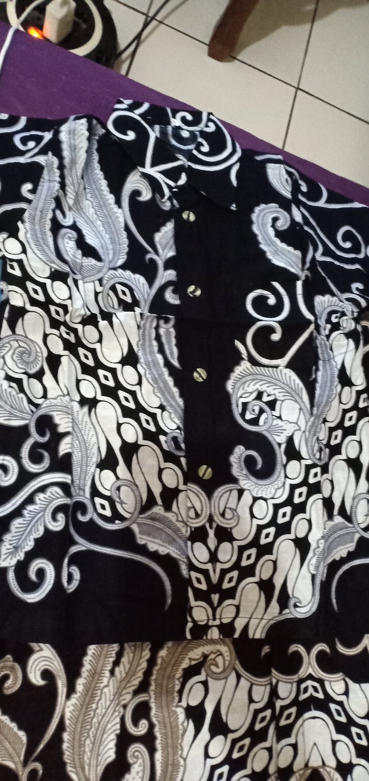 Batik Couple Keluarga Sania Ruffle Ori Ndoro Jowi Dnt Ulir Putih