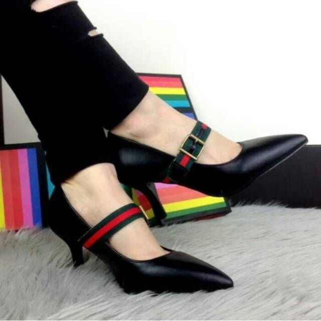 Heel Fashion PD328 HITAM (REALPICT GESER)