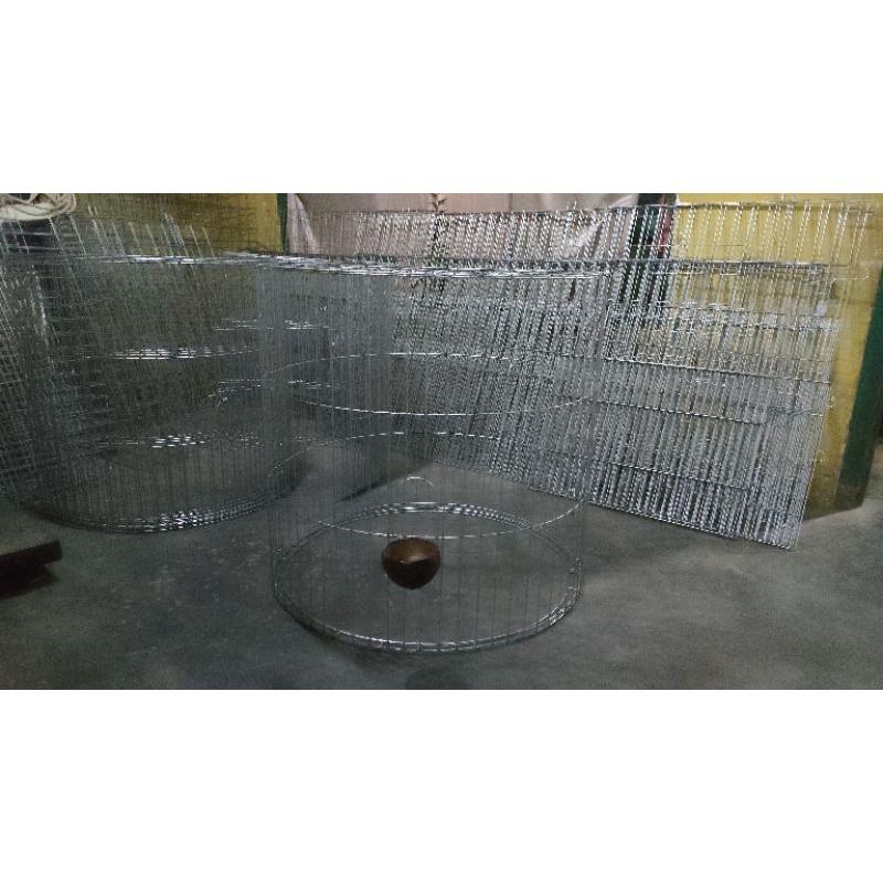 KANDANG AYAM BULAT DIAMETER 90 CM TINGGI 75 CM GALVANIS