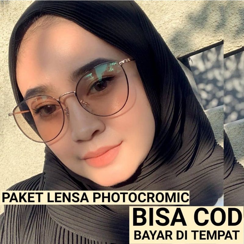 Kacamata Photocromic Blueray Minus Antiradiasi Model Cat Eye Terbaru