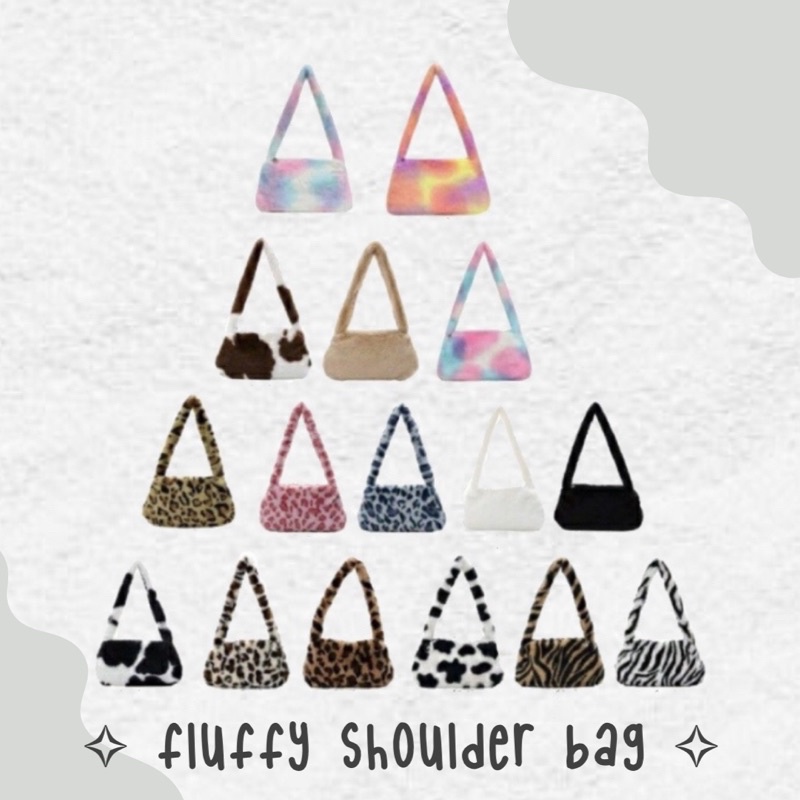 fluffy bag shopee