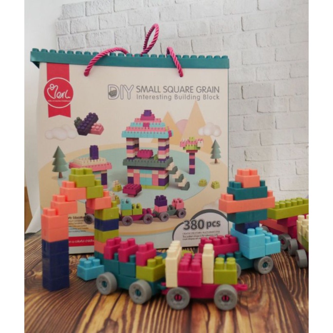 DIY small square grain building block 380pcs