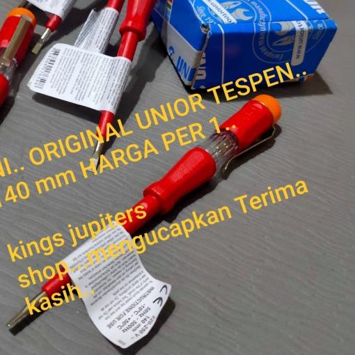 ORI UNIOR TESPEN TES PEN 140MM OBENG tes LISTRIK 140MM 140 MM UNIOR - UNIOR 140M 250V