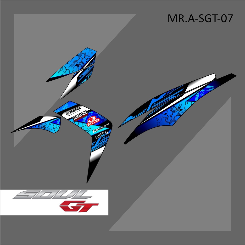 Striping variasi Mio Soul GT Striping Stiker Variasi