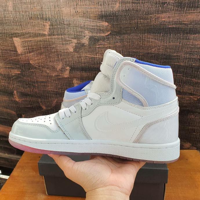Sepatu Sneakers Nike Air Jordan 1 High Zoom Racer Blue Malikaikha