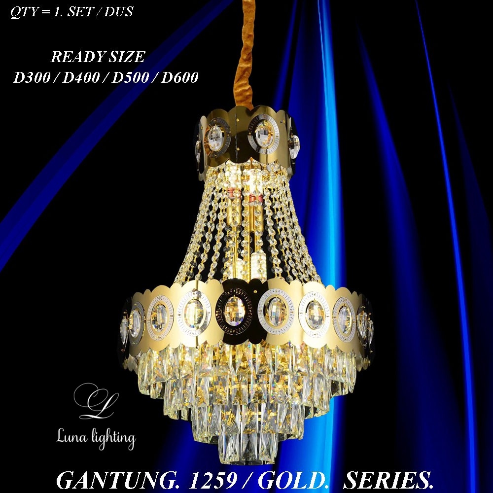 Lampu Gantung Kristal Ruang Tamu Void Masjid LED 1259