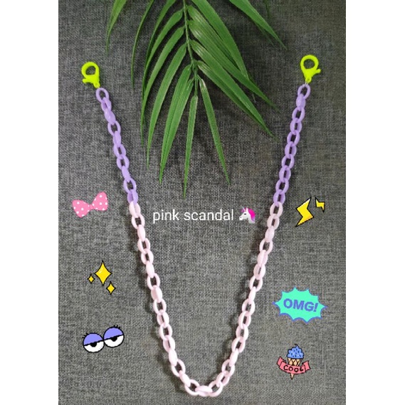 Strap masker rantai korea strap masker rantai murah / strap masker rantai warna warni lanyard masker