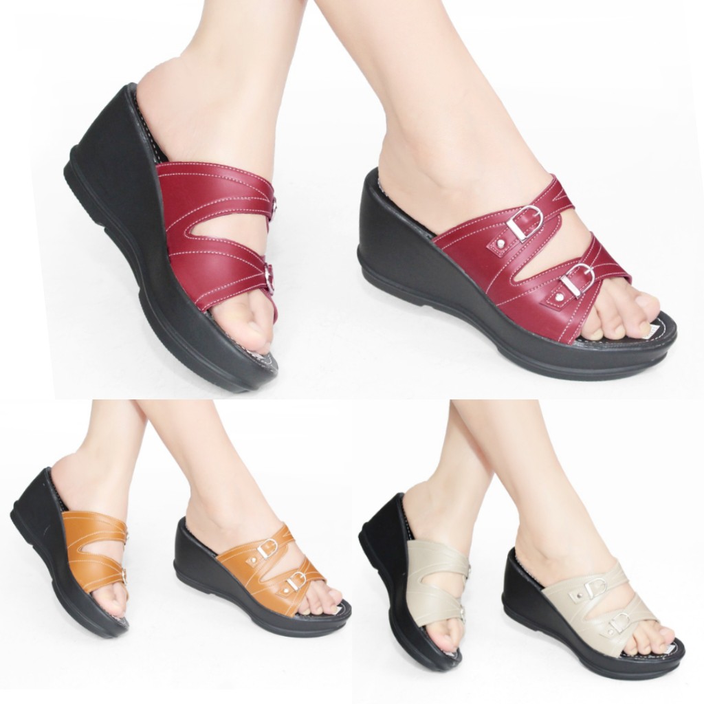 Wedges Wanita Sandal Casual Murah WHG02