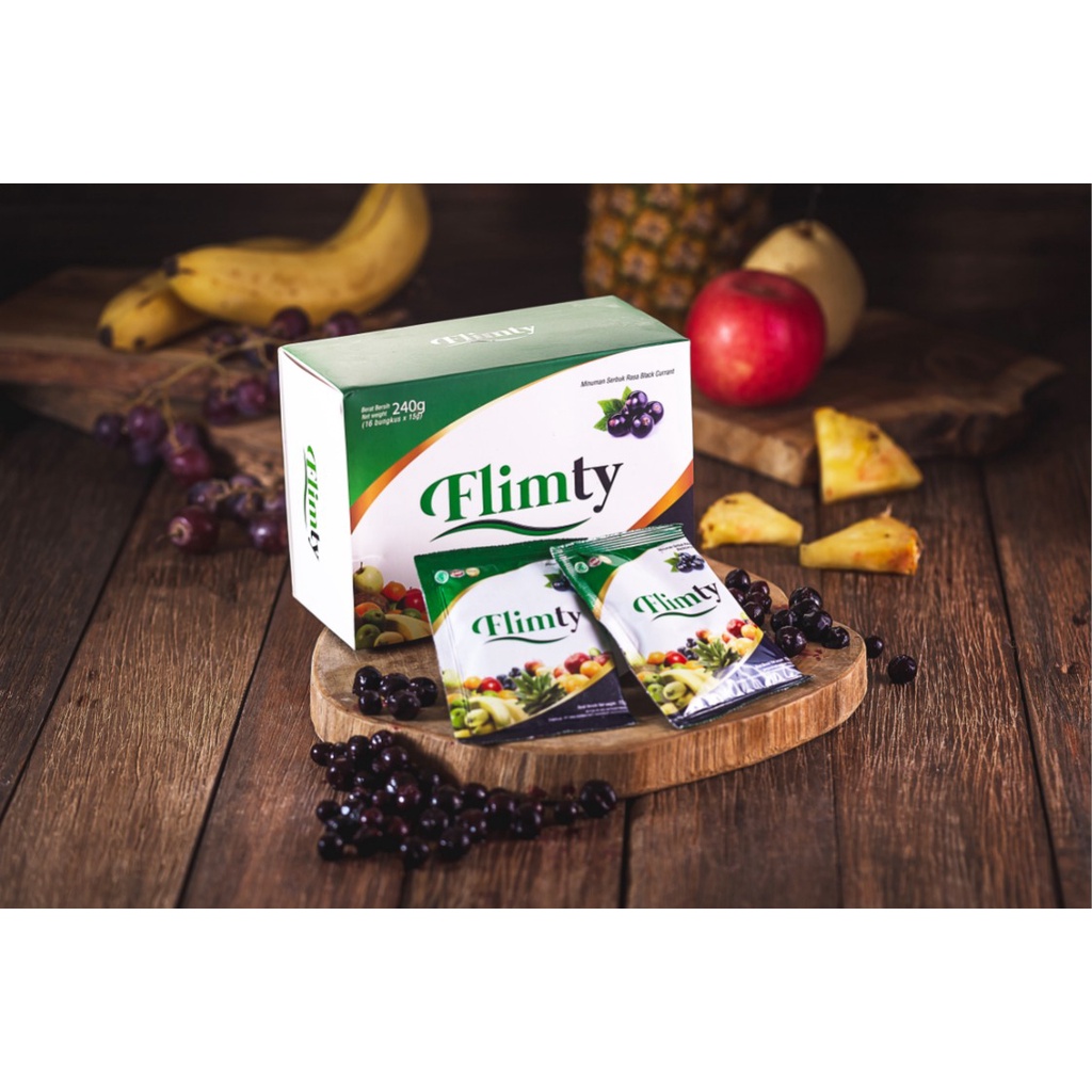 Flimty Fiber / Detox / Antidioksidan Rasa Blackcurrant &amp; Raspberry / 2 Box