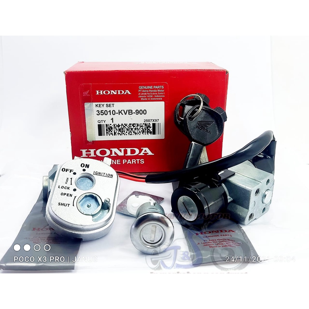 Kunci kontak SET PLUS JOK VARIO 110 PERTAMA KUALITAS ORIGINAL KARBURATOR LAMA set KVB kualitas orisinil ASSY CW KARBU PRESISI AWET ORI ASLI HONDA HGP-3