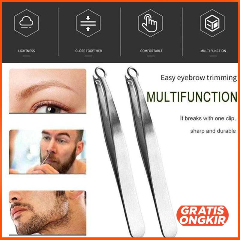 Pinset Bulu Hidung Nose Hair Tweezer Stainless Steel FS125