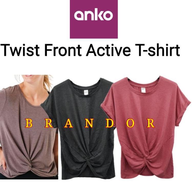 ► ANTS10 - TWIST FRONT ACTIVE T- SHIRT By ANKO ➵
