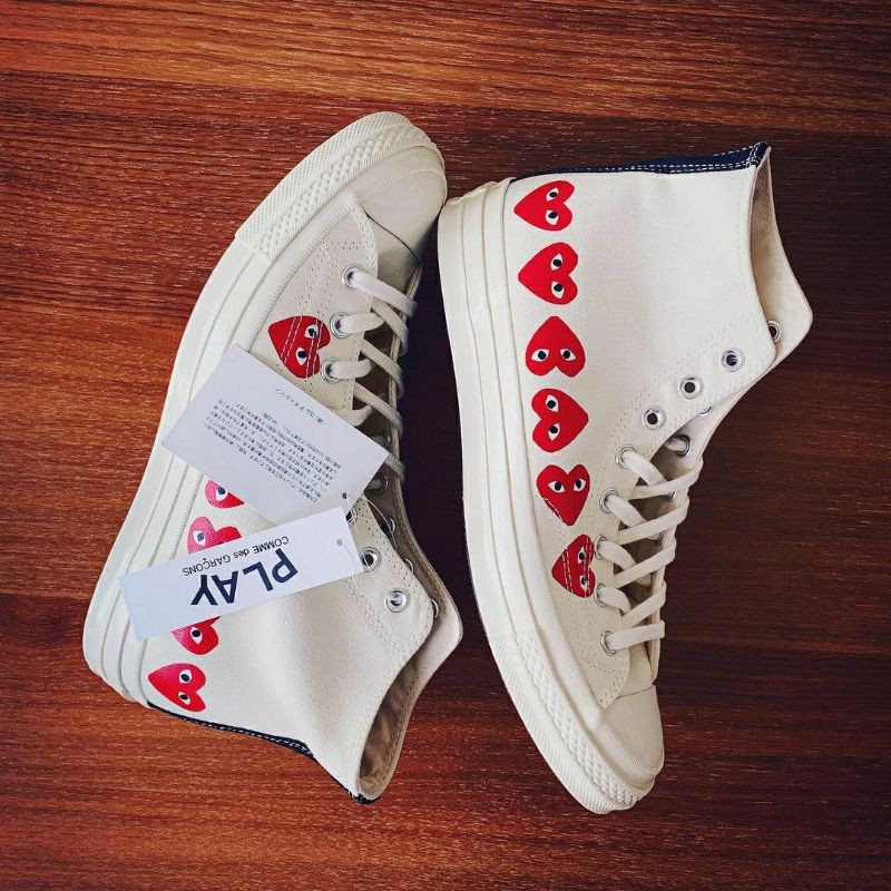 Converse x CDG Play Chuck 70 Hi White/Multiheart