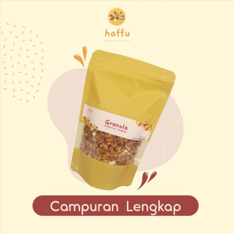 

GRANOLA HOMEMADE HAFFU CAMPURAN LENGKAP 120GR 40GR - CRANBERRY KISMIS ALMOND KELAPA