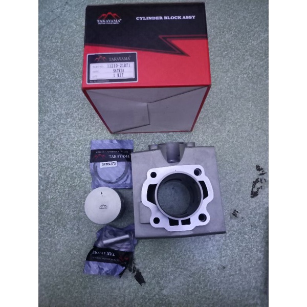 BLOK SEHER SATRIA 120 RU //PISTON SET BORING SUZUKI SATRIA 2TAK HIU/RU/LUMBA