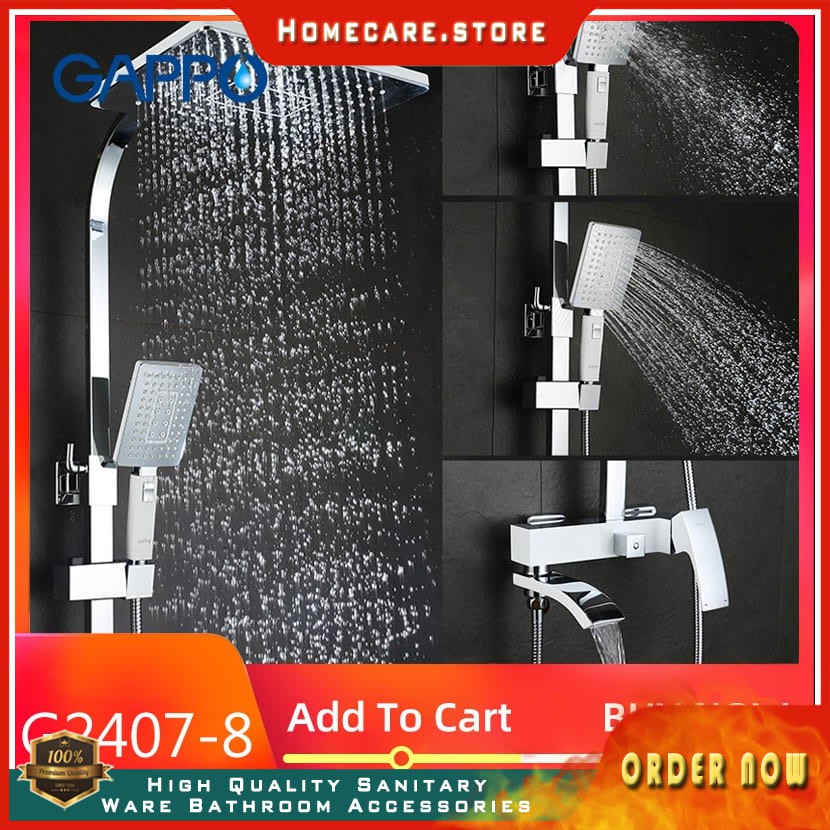 GAPPO shower faucet set bronze waterfall wall bathtub faucet mixer tap shower head chrome Bathroom