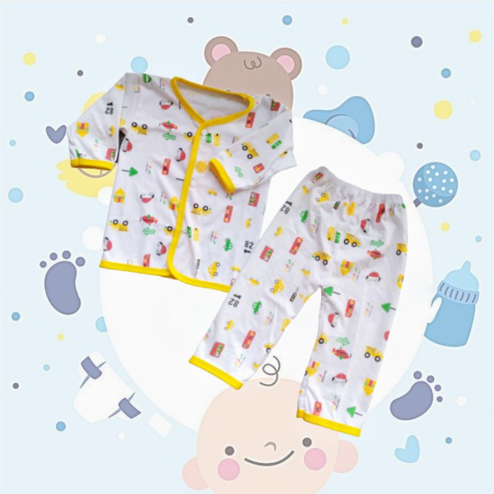 Baju Anak Laki Laki | Piyama Anak Tangan Panjang | Setelan Anak Bayi Full Katun