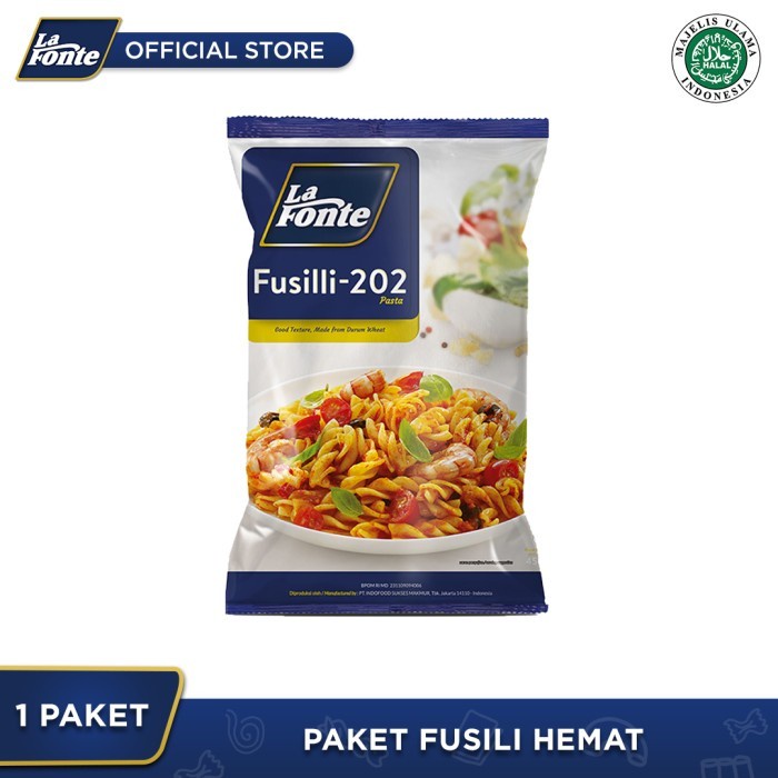 

Pasta-Aneka- La Fonte - Paket Siap Santap Fusili Bolognese -Aneka-Pasta.