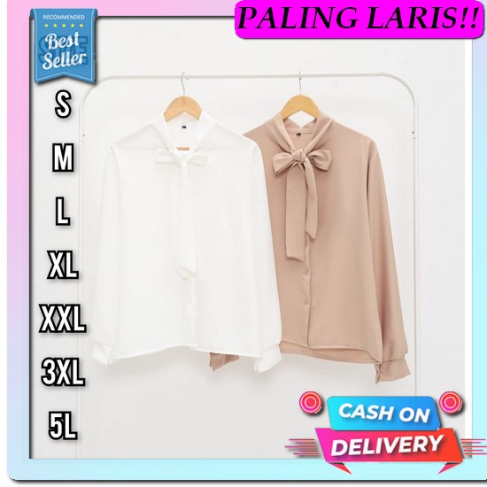 Qb New Blouse Rayon Crincel Crincle Polos Lavender Ungu Hijau Mint Cok Aeri Blouse - Ukuran S M L Xl