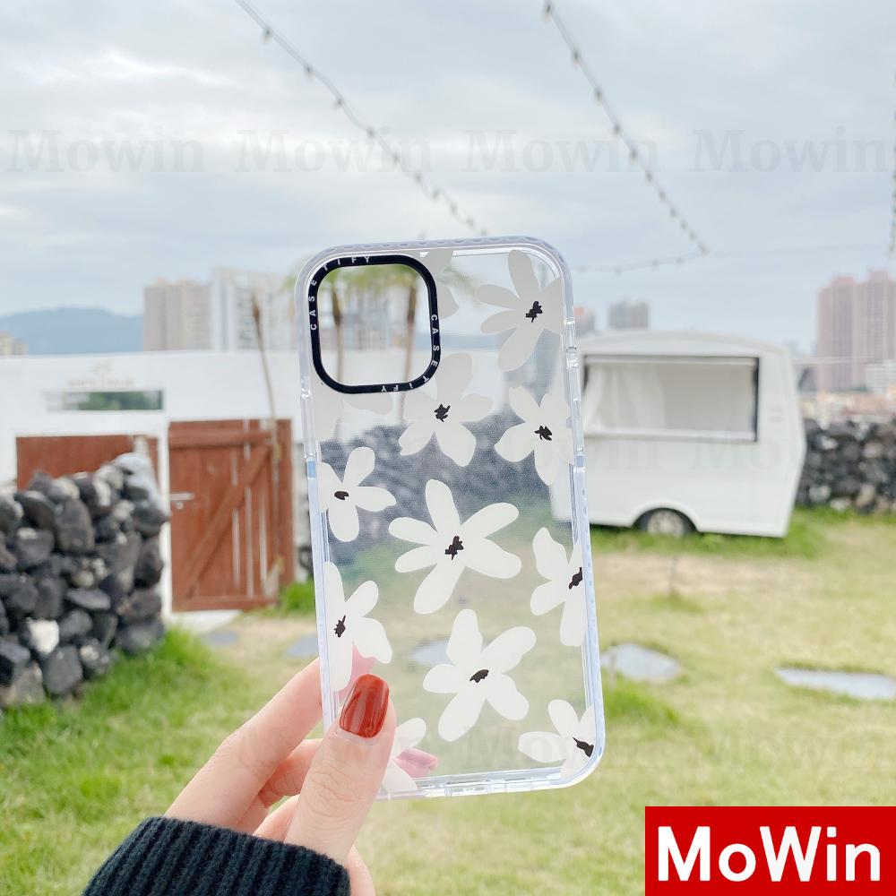 Mowin - iPhone Case Soft Case Clear TPU Thick Silicone Shockproof Cow Flower Black and White Simple Style For iPhone 12 Pro Max iphone 8plus 12 Pro 11 7 mini SE2020 7plus MAX Xr Max XS