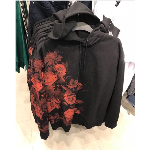 h&m flower hoodie