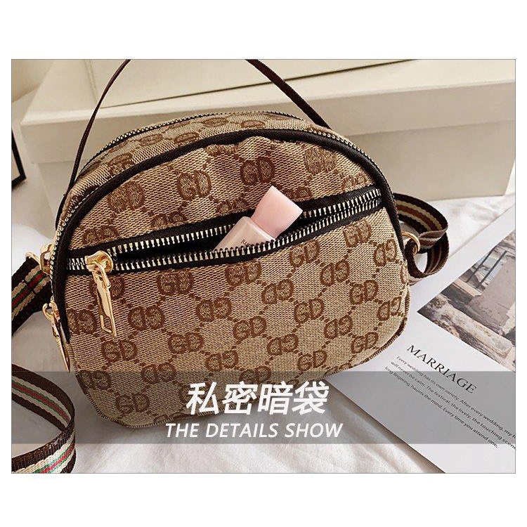 BJ61232 (TALI POLOS CEK VIDEO) - BROWN/PINK - TAS WANITA FASHION IMPORT MODIS ELEGAN TERMURAH TERLARIS TERBARU BAGSTORE JAKARTA TAS BATAM ZC1232